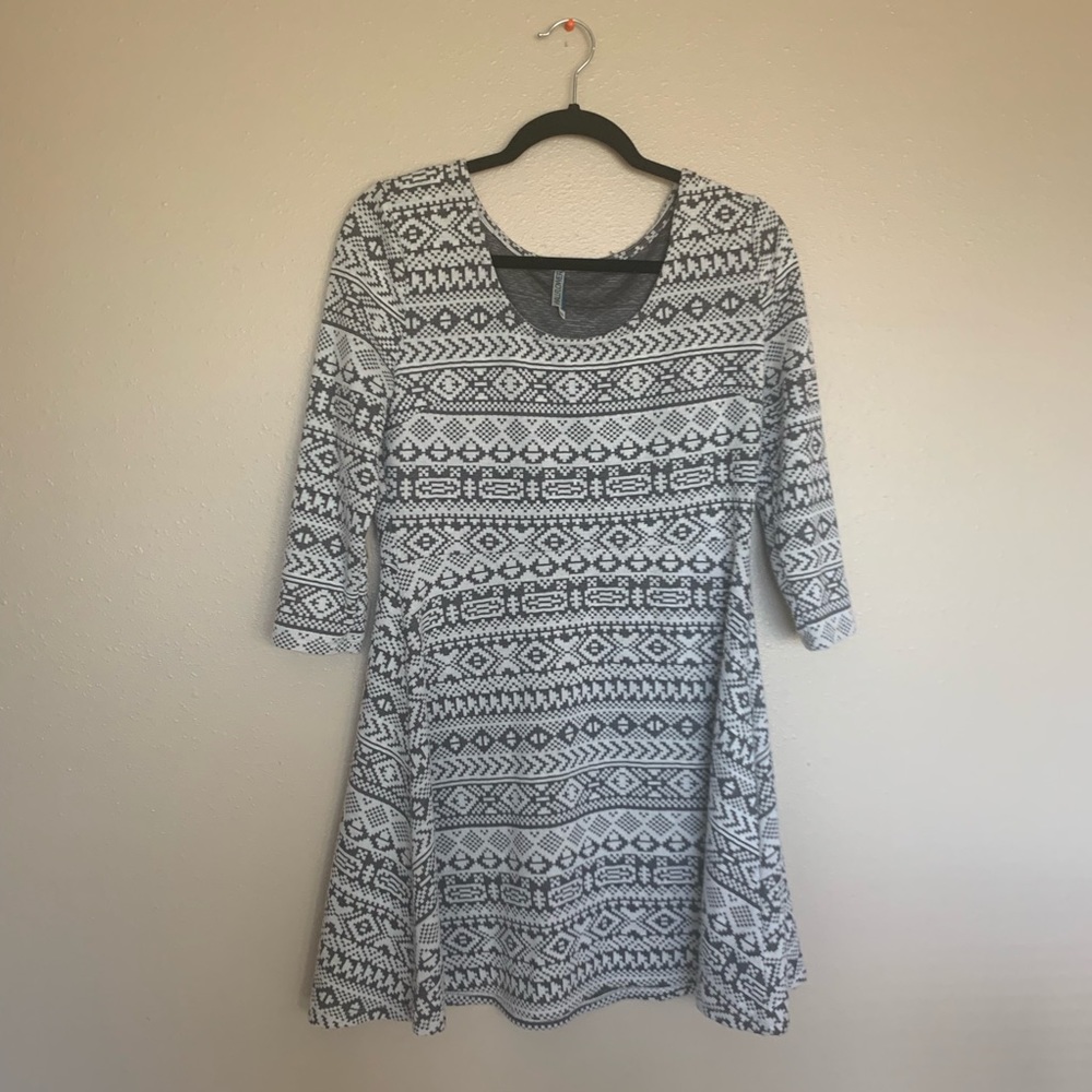 Abstract print mini dress